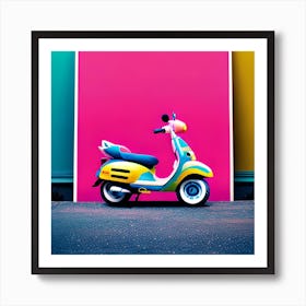 Colorful Vespa Art Print