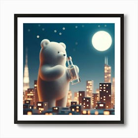 Teddy Bear In The City 1 Art Print