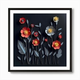 Paper Flowers 2 Art Print