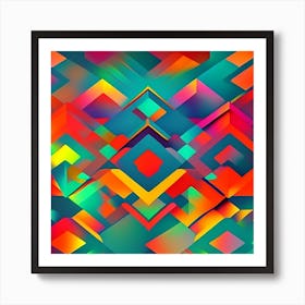 Abstract Geometric Pattern 1 Art Print