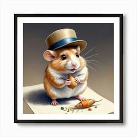 Hamster In A Hat 5 Art Print