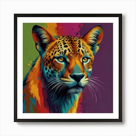 Colorful Leopard Art Print