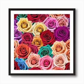 Colorful Roses 22 Art Print