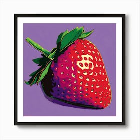 Big Strawberry Pop Art 4 Art Print