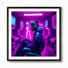 Cyberpunk Female Art Print