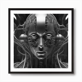 Futuristic Head Art Print