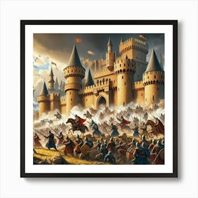 Battle Of The Castles Art Print