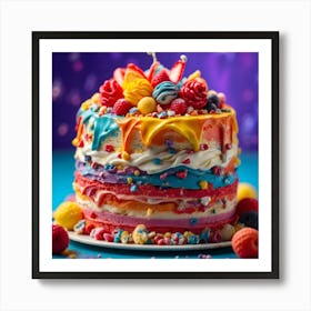 Rainbow Cake 2 Art Print