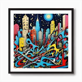 New York City Skyline 3 Art Print