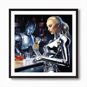 Robot Bartender 3 Art Print