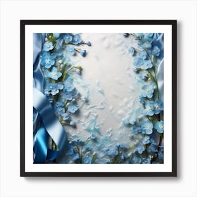 Blue Forget Me Not Flowers 1 Art Print