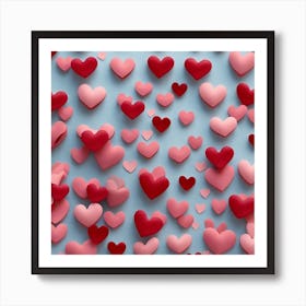 mini Hearts Art Print