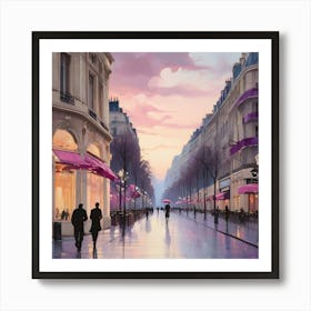 Paris At Dusk.4 Art Print