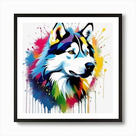 Husky Painting Art Print