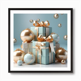 Elegant Christmas Gift Boxes Series003 Art Print