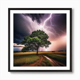 Lightning In The Sky 18 Art Print