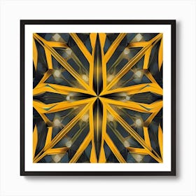 Abstract Yellow Star Art Print