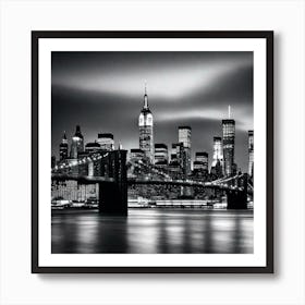 New York City At Night 2 Art Print