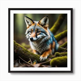 Fox In The Forest Art Print