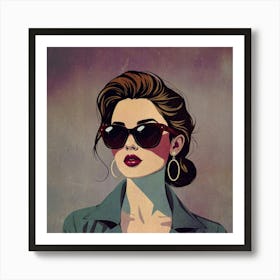 Lady In Sunglasses Art Print