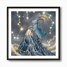 Goat On A Mountain 2 Art Print