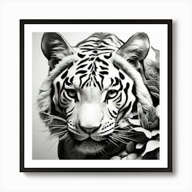 White Tiger Art Print