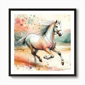 Creative Horse Beauty Illustration Nr 187 Art Print