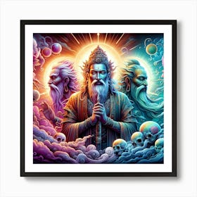 Psychedelic Gods Art Print