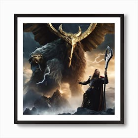 Thor god 1 Art Print