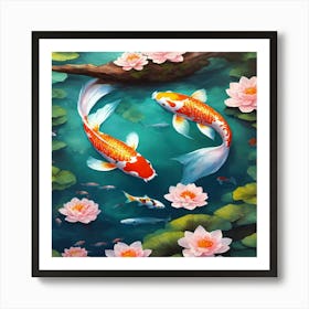 Koi Fish Painting 1 Art Print