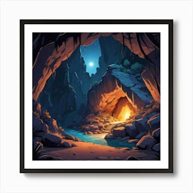 Mountain Cave Art Print