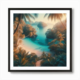 Tropical Beach Art Print