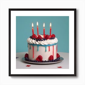 Birthday cake Art Print