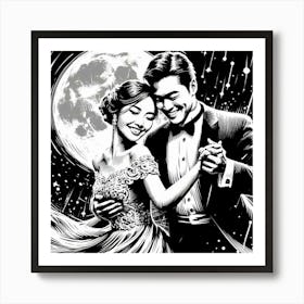 Happy couple 13 Art Print