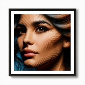 3d Portrait Of A Woman Art Print