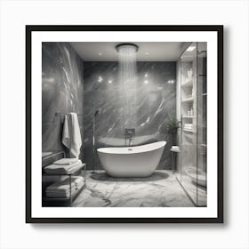 Marble Bathroom art Affiche