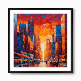 Sunset City Art Print