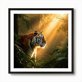 Tiger In The Forest art print 2 Art Print