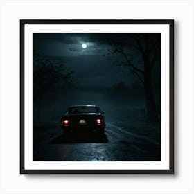 Car In The Dark 1 Art Print