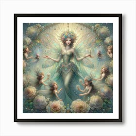 Angels And Fairies 1 Art Print