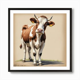 Cow Portrait 16 Art Print