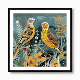 Bird In Nature Yellowhammer 4 Art Print