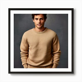 Mock Up Jumper Blank Plain Sweater Pullover Knit Cotton Wool Fleece Soft Comfy Cozy M (41) Art Print