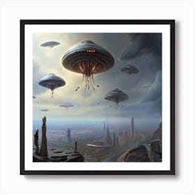 Aliens In The Sky Art Print