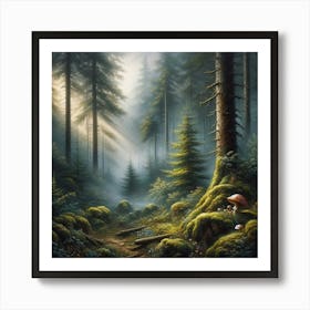 Forest In The Mist Art Print