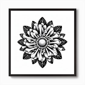 Flower Tattoo Design Art Print