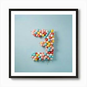 Balloon Letter E Art Print
