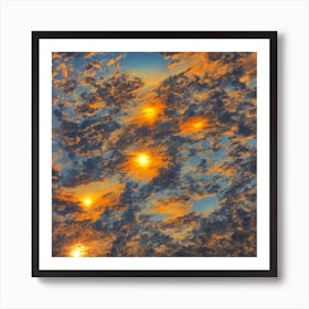 Sunset In The Clouds Art Print