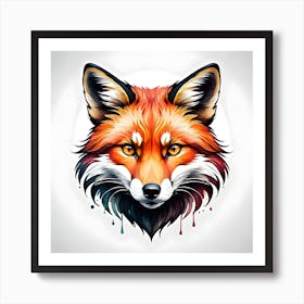 Fox Head 7 Art Print