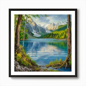 Lake In The Mountains 10 Art Print